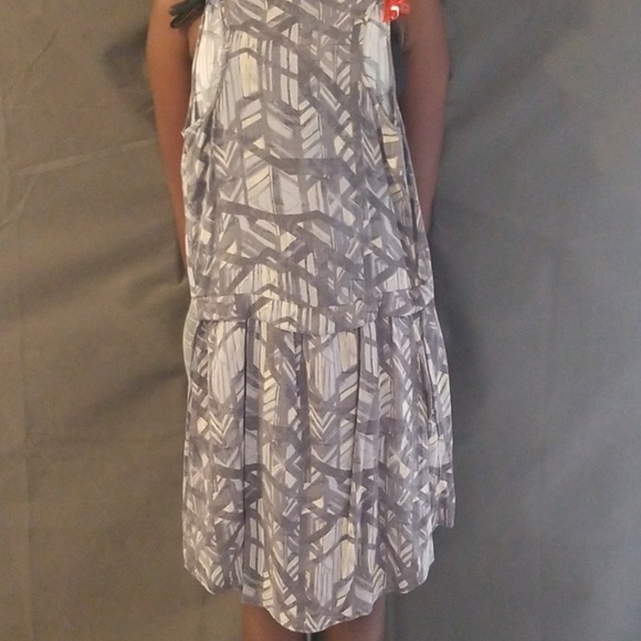 Hangten Trible Print  Knee Length Gray Dress (xs) - Picture 4 of 4